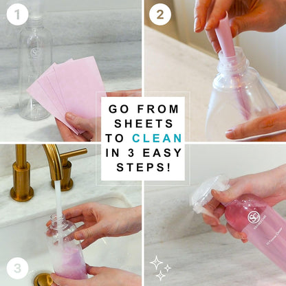 Dissolvable Toilet Bowl Cleaner Sheets (No Bottles, Easy Clean, Quick-Dissolving, Mess-Free, Septic-Safe Cleaning for Home & Office) - 40 Sheets, Pine Scent