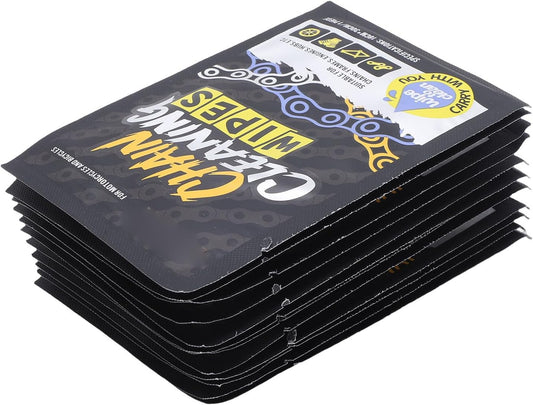 SUNGOOYUE 12pcs Chain Cleaning Wipes, Bike Motorcycle Wipes Individually Packaged Quick Effective Cleaning for Bike Chains Frames Engines Wheels