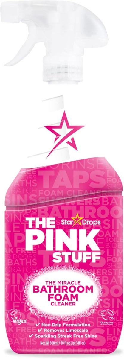 Stardrops - The Pink Stuff - Miracle Bathroom Foam Cleaner 750ml - Baths, Tiles, Soap Scum, Limescale, Streak Free