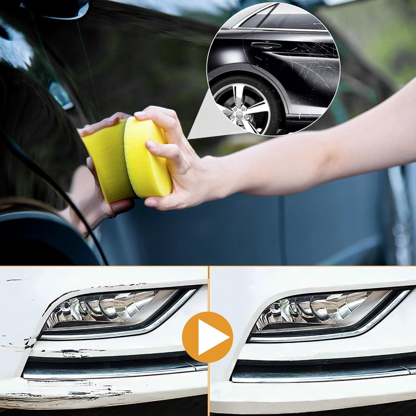 Scratch Remover for Vehicles, Upgrade Car Scratch Remover for Deep Scratches, Car Polishing Wax Scratch Remover for Vehicles,Car Scratch Repair Paste,Cars Paint Scratchs Repair Kit (2Pcs)