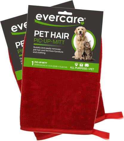 Evercare Pet Hair Remover Glove Pic-Up Mitt - 2 Pack