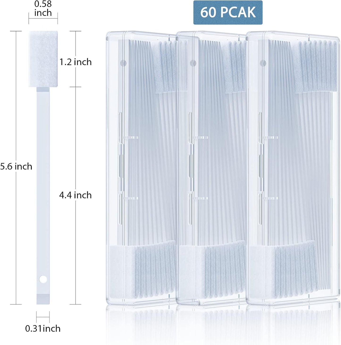 Lumkew 40Pcs Disposable Crevice Cleaning Brushes for Small Spaces, Detail Gaps Scrub Cleaner Brush Set for Toilet Bowl Corner, Household Cleaning Tool Supplies for Window Track, Door Grooves, Vent Fan