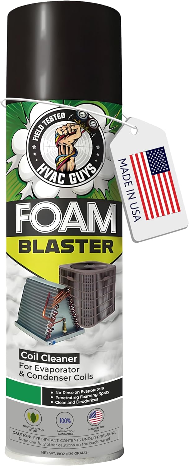 Leak Saver Foam Blaster AC Coil Cleaner for AC Unit 3-Pack | No Rinse Formula for Evaporators & Condensers | Neutral Citrus Scent