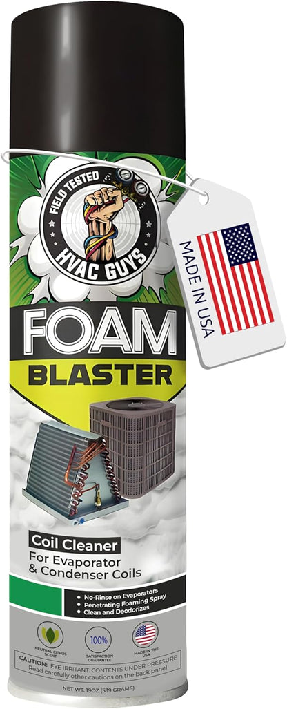 Leak Saver Foam Blaster AC Coil Cleaner for AC Unit 3-Pack | No Rinse Formula for Evaporators & Condensers | Neutral Citrus Scent
