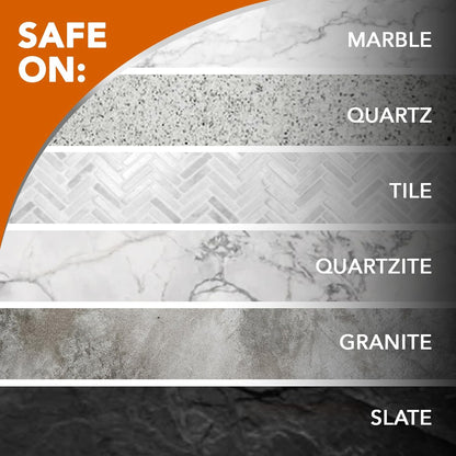 Weiman Disinfectant Granite Daily Clean & Shine (2 Pack with Polishing Cloth) Safely Clean Disinfect and Shine Granite Marble Soapstone Quartz Quartzite Slate Limestone Corian Laminate Tile Countertop