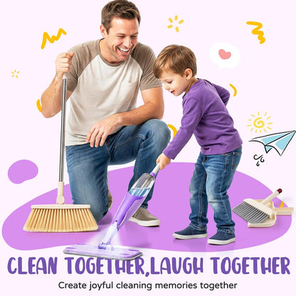 Toddler Spray Mop-Montessori Toys Mini Size Cleaning Mini Mop that Really Spray -Kid Pretend Play Toys Gift for Toddlers Girls Boys