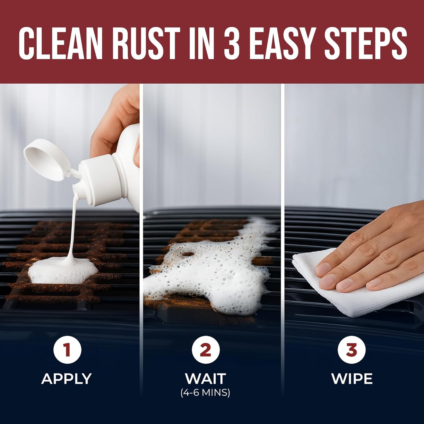 CLEAN MY STEEL Innoshine B570 Stainless Steel Rust Remover and Cleaner, NSF Certified, Approved for Food Contact Areas, 4 oz