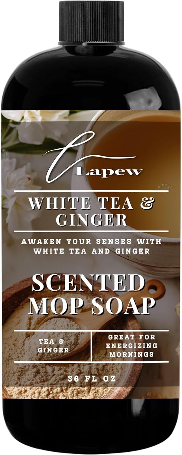 Lapew Santal Scented Mop Soap - Luxury Floor Cleaner Concentrate for Mopping Tile, Laminate, Vinyl & Hardwood | Streak-Free, Low-Foam | 36 oz - Colors B