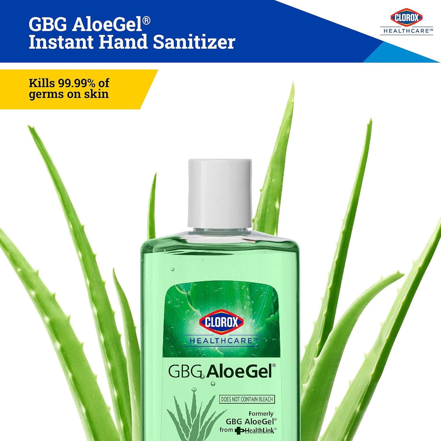 Clorox Healthcare GBG AloeGel Hand Sanitizer Wipes, Bleach-Free Sanitizing Wipes for Hands with 71% Ethyl Alcohol and Aloe - FDA Registered, Resealable Travel Pouch, 20 Count