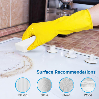 (100 Pack) Extra Large Eraser Sponge – Extra Thick, Long Lasting Magic Melamine Cleaning Sponges in Bulk – White Foam Pads for Walls, Kitchen, Bathroom, Floor & Baseboard Cleaner
