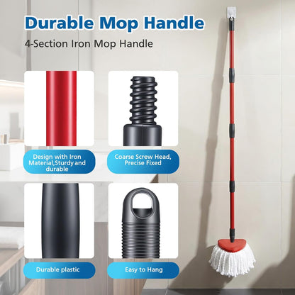 8 Pack RinseClean Spin Mop Replacement Head Refills Compatible with O Ceda RinseClean 2 Tank System, Blue Microfiber Mop Refills for Floor Cleaning