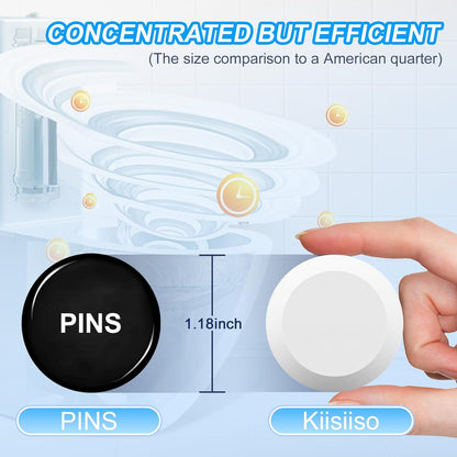 KIISIISO Toilet Bowl Cleaner Tablets 50 PACK, Automatic Bleach Toilet Tank Cleaners, Bathroom Long-Lasting Freshness, Slow-Releasing Powerful Deodorizing & Descaling
