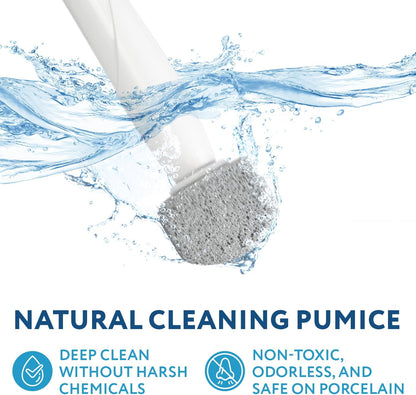 Impresa 6-Pack Pumice Stone Toilet Bowl Cleaner Refill Heads - Compatible with Clorox Toilet Wand Refills - Reusable Natural Stone Scrub Heads for Tough Stains