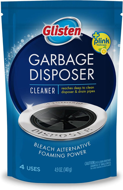 Glisten Garbage Disposer Cleaner, Lemon, 4.9 Oz, 4 Count (Pack of 2)