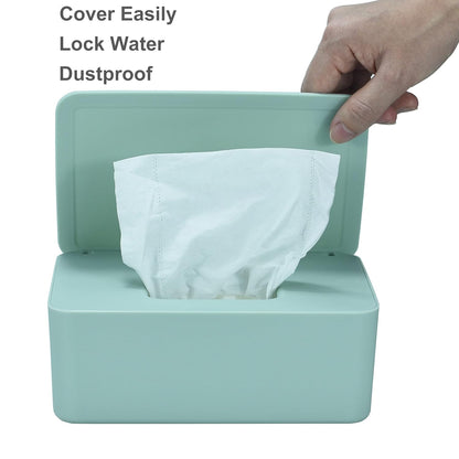 Diaper Wipes Dispenser, Baby Wipes Case, Baby Wipe Holder Keeps Diaper Wipes Fresh, Wipe Container with Non-Slip Feet (Black)