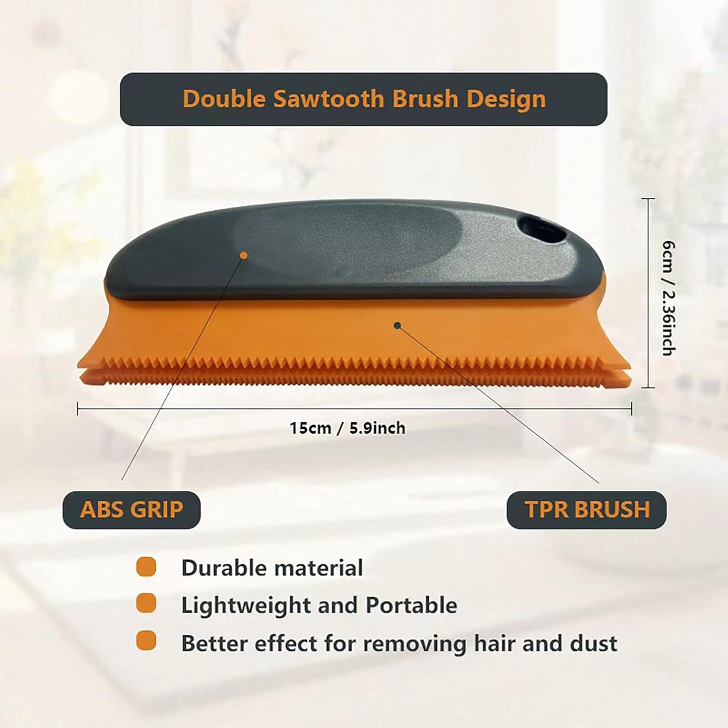 Paws & Co. Pet Hair Remover for Dogs Cats - 4-in-1 Cleaning Kit with Grooming Brush, Massage Comb & Dustpan - Fur Cleaner for Furniture, Carpet, Car, Sofa