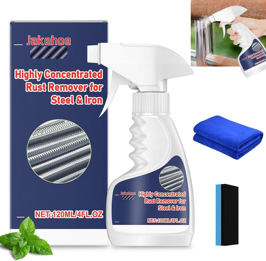 enterlent Heavy Duty Rust Removal for Metal,Multipurpose Rust Remover Spray,Stainless Steel Rust Remover Cleaner,Powerful Steel Rust Removal,Rust Converter for Various Metals Furniture