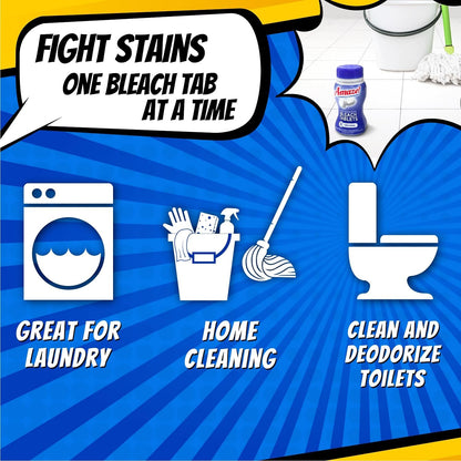 AMAZE Ultra Concentrated Bleach Tablets [6 bottles] - Lavender Scent - for Laundry, Toilet, and Multipurpose Home Cleaning. No Splash Liquid Bleach Alternative