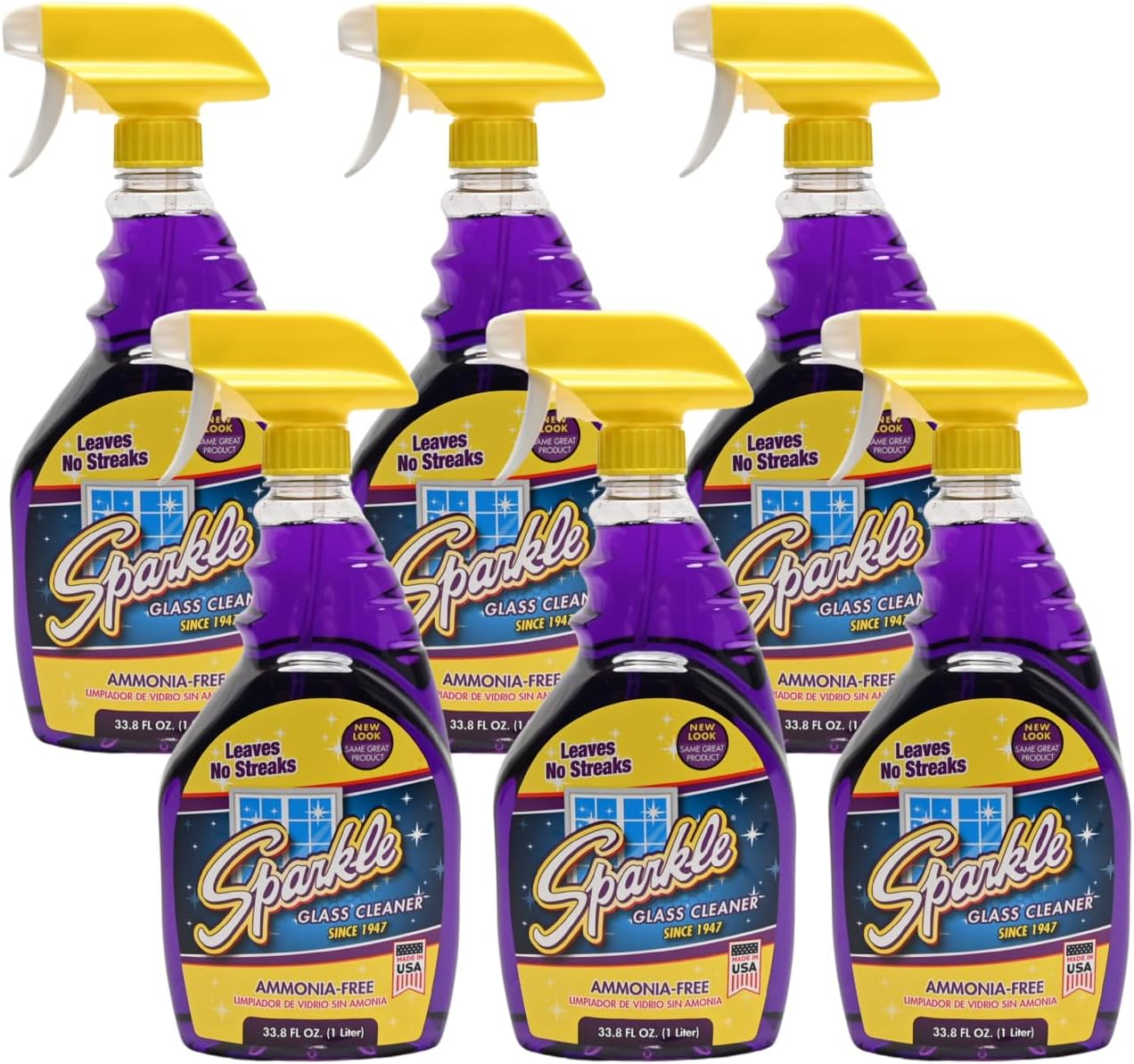 Sparkle Glass Cleaner, Ammonia-free, 33.8 oz. (Pack of 1)
