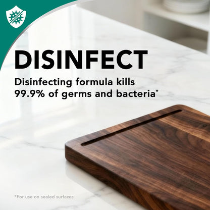 Weiman Disinfectant Granite Daily Clean & Shine (2 Pack with Polishing Cloth) Safely Clean Disinfect and Shine Granite Marble Soapstone Quartz Quartzite Slate Limestone Corian Laminate Tile Countertop