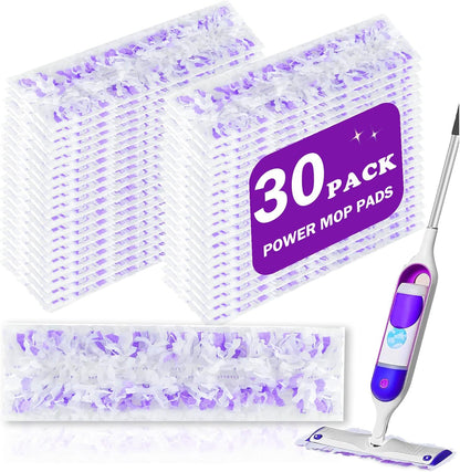 50 Pack Disposable PowerMop Refill Pads for Swiffer Power Mop - 5X Cleaning Power Mop Pads, Compatible with Swiffer Wet Pads Refill, 12 Layers Thickened Durable | Heavy-Duty Absorbent