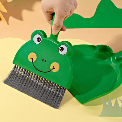 Portable Hand Broom and Dustpan Set, Cute Mini Broom and Dustpan Set with Durable Brush,Lightweight Small Dust Pan and Broom Set for Desktop Cleaning Small Space Cleaning(Rabbit)