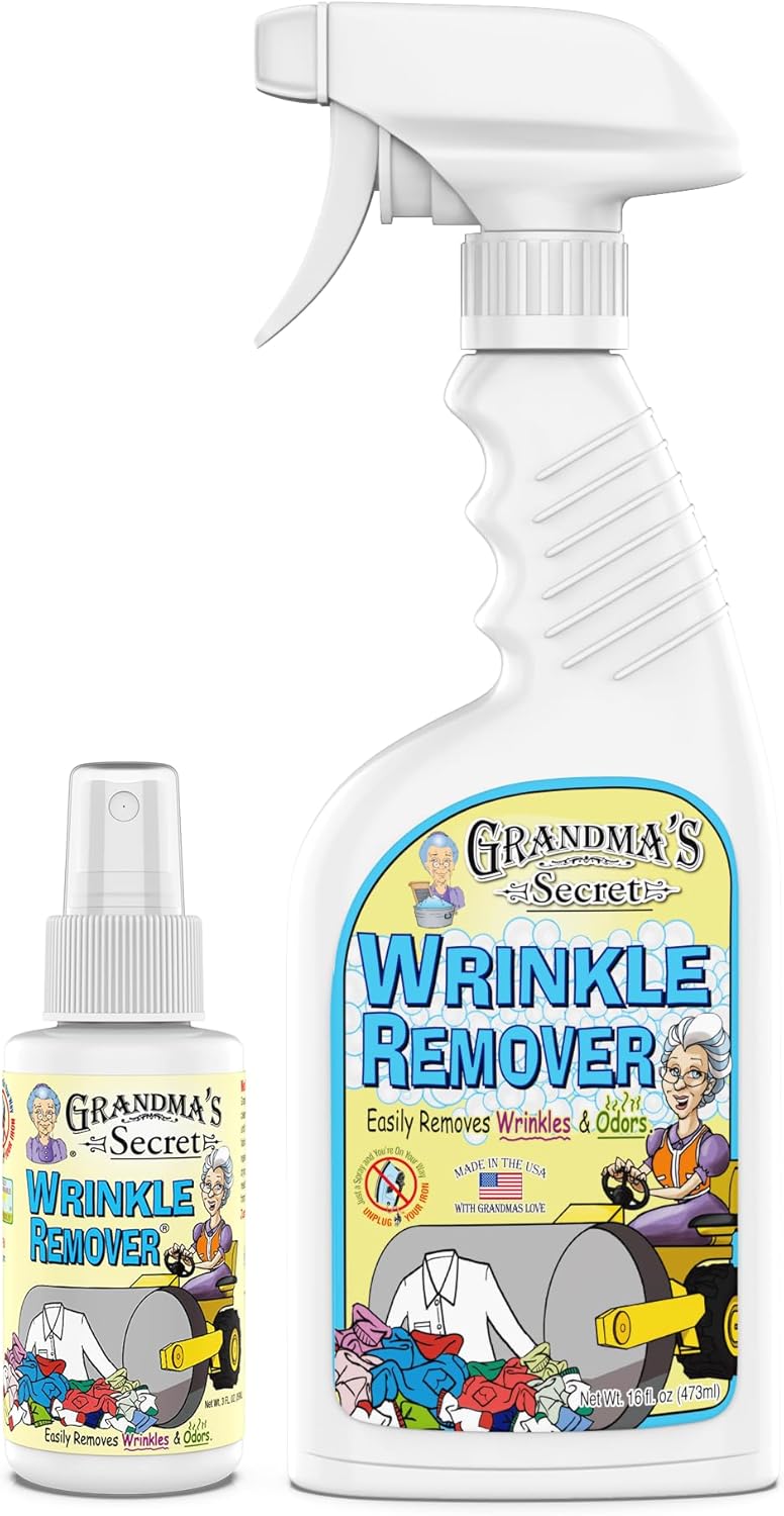 Grandma's Secret Spot Remover Laundry Spray - Chlorine, Bleach and Toxin-Free for Clothes - Fabric Stain Remover Removes Oil, Paint, Blood and Pet Stains - 16 oz & 2 oz Combo, DuoPack