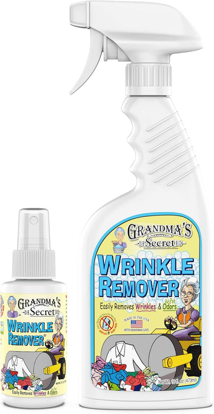 Grandma's Secret Spot Remover Laundry Spray - Chlorine, Bleach and Toxin-Free for Clothes - Fabric Stain Remover Removes Oil, Paint, Blood and Pet Stains - 16 oz & 2 oz Combo, DuoPack