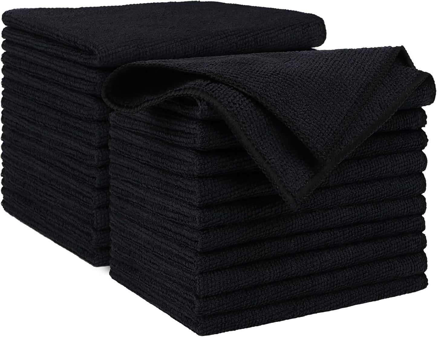 AIDEA Microfiber Cleaning Cloth, 50PK, Microfiber Towels for Cars, Premium Wash Cloths, Dusting Cloth Cleaning Rags, Absorbent Towels for SUVs, House, Kitchen, Window, Cleaning Supplies12×12"