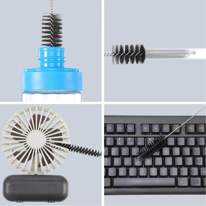 12 Pieces Tube Cleaning Brush Aquarium Filter Nylon Tube Brush Set Flexible Double-Ended Hose Pipe Cleaning Stainless Steel for Fish Tank, Kitchen, Glasses, Drinking Straws, Keyboard