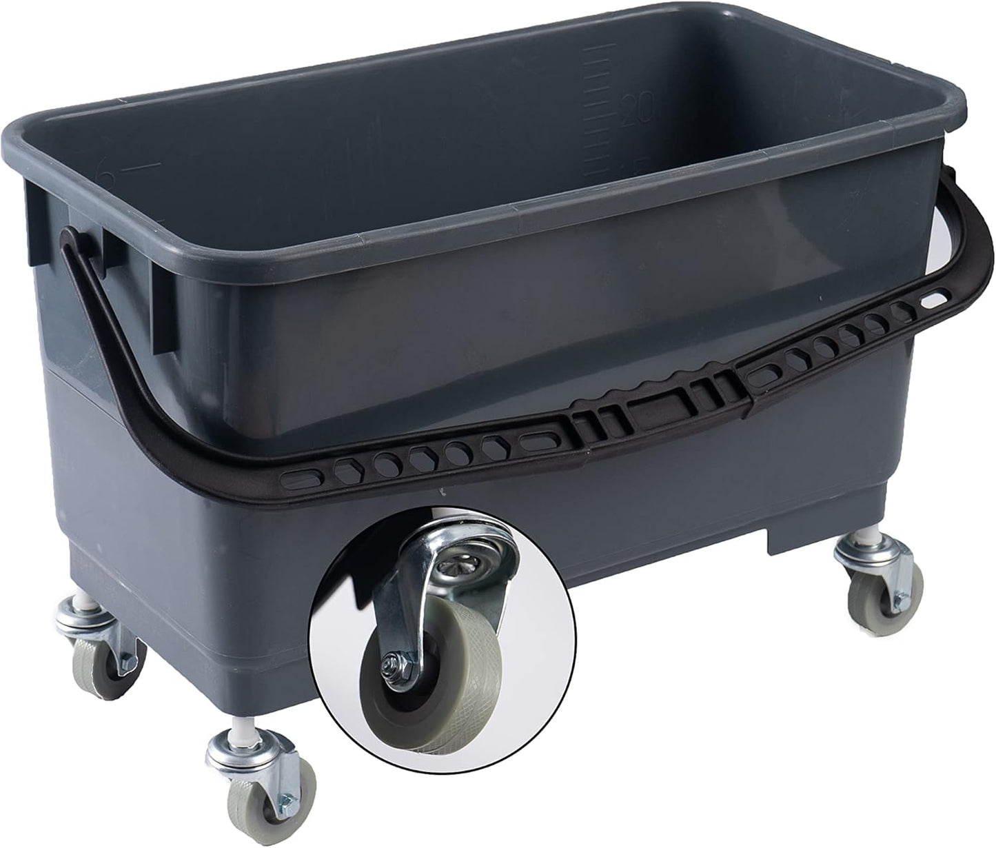 Matthew Cleaning Microfiber Finish Bucket with Sieve,Press Wring Mop Bucket for Microfiber Flat Mops, Mop Bucket with Non-Marking Casters Wheels Gary