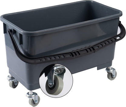 Matthew Cleaning Microfiber Finish Bucket with Sieve,Press Wring Mop Bucket for Microfiber Flat Mops, Mop Bucket with Non-Marking Casters Wheels Gary
