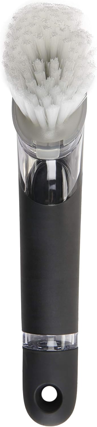 OXO Steel Soap Dispensing Dish Brush 10 in