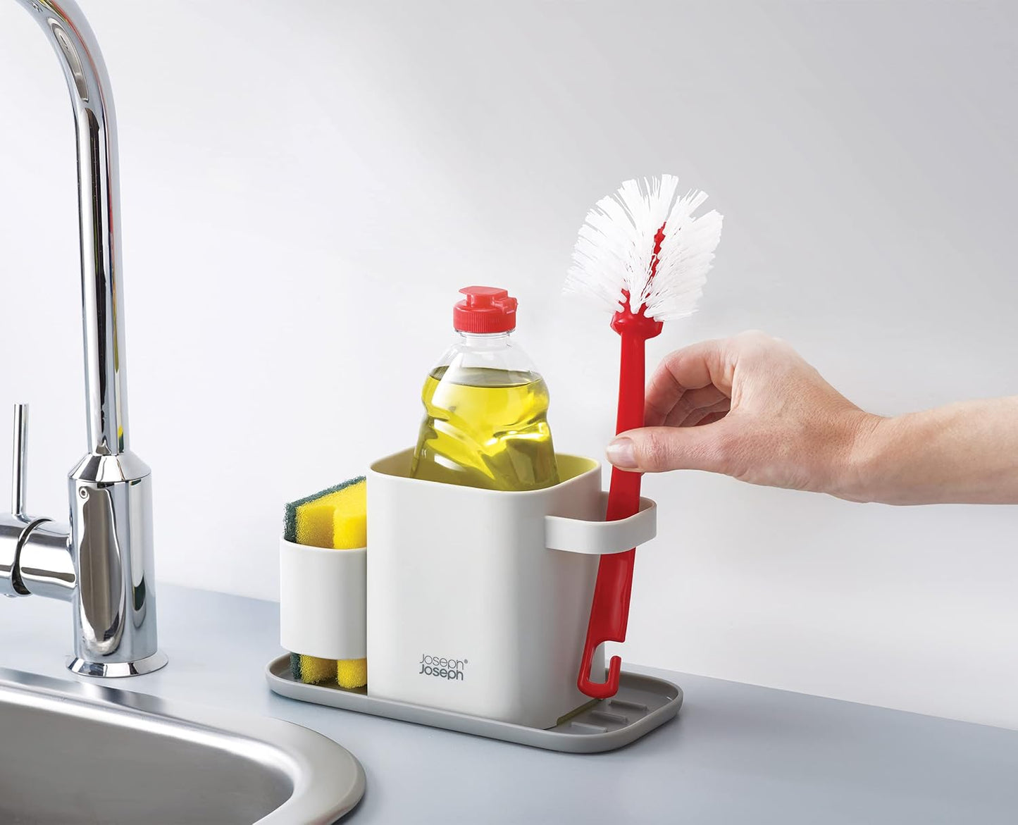 Joseph Joseph Duo Under Sink Storage, Plastic, Gray