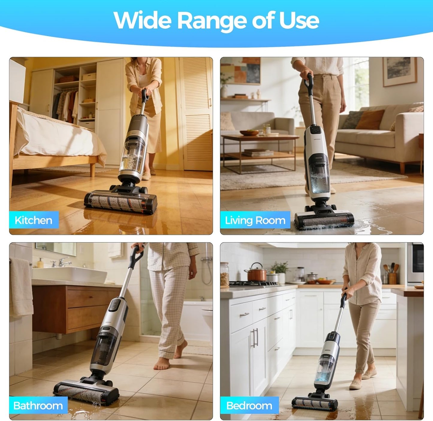 Floor Cleaning Solution,Floor Cleaner for Hardwood Tile Hardfloor Marble Cement Vinyl Flooring Laminate Flooring, Compatible Robot Vacuums with Mopping and Wet Dry Vacuum,1L, 33.8 Fl. OZ