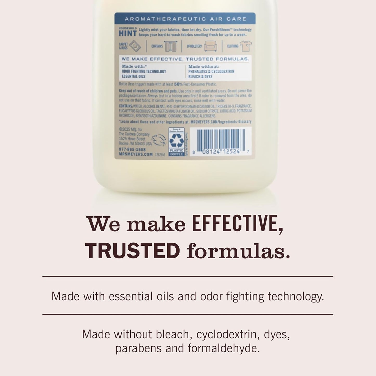 MRS. MEYER'S CLEAN DAY Fabric Freshener, Compassion Flower Scent, 20 Ounce Bottle