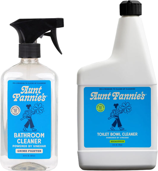 Aunt Fannie's All Purpose Bathroom Cleaner Vinegar Spray for Shower, Tub, Toilet, Tile, Sink and Fixtures, 16.9 Ounces (Pack of 1)
