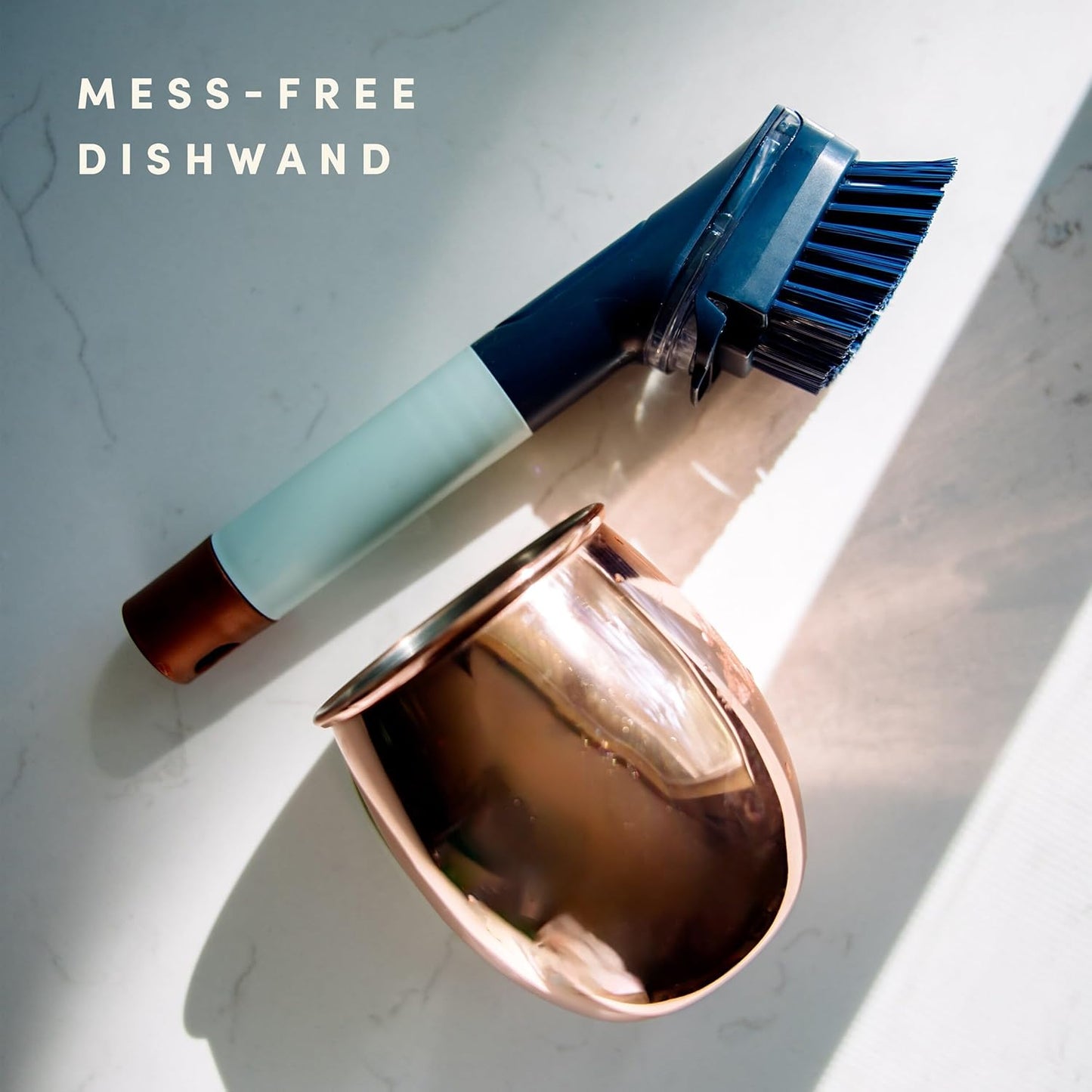 Brite by Scotch-Brite Limited Edition Mess-Free Dishwand, Sleek and Stylish Dish Brush with Soap Dispenser Handle