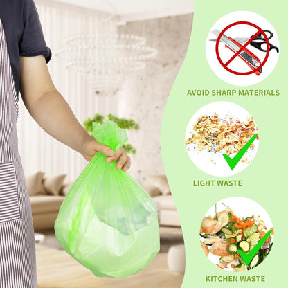 Magesh 4 Gallon Trash Bag Strong, Leakage-Free, Small Garbage Bags Unscented Thick for Bathroom, Office, Kitchen Small Trash Can, 15L, 105 Bags, Clear