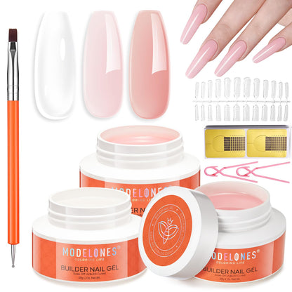 Modelones Nail Art Brushes Set, Nail Brush kit Gel Polish, Extension Gel, Liner, Clean up, Carving, Apex Building, Dotting Pens Professional Tools for Drawing Painting 3D Design Salon & DIY Use
