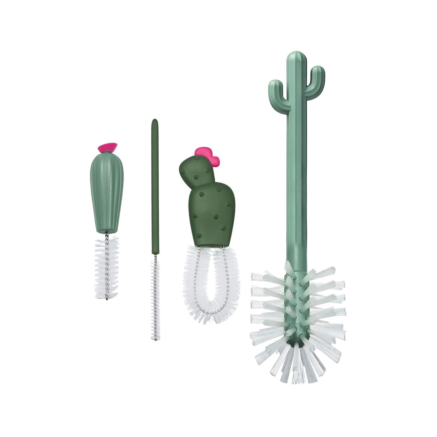 Boon Cacti Bottle Cleaning Brush Set, Terracotta , 4 Piece Set