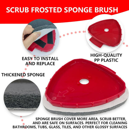 2 Pack Upgrade Scrub Brush Replace Heads Compatible with O Cedar EasyWring 1 Tank Spin Mop,Mop Replacement Scrubber Head Brush,Floor Cleaning Brush,More Layers of Bristles for Bathroom, Deck, Kitchen