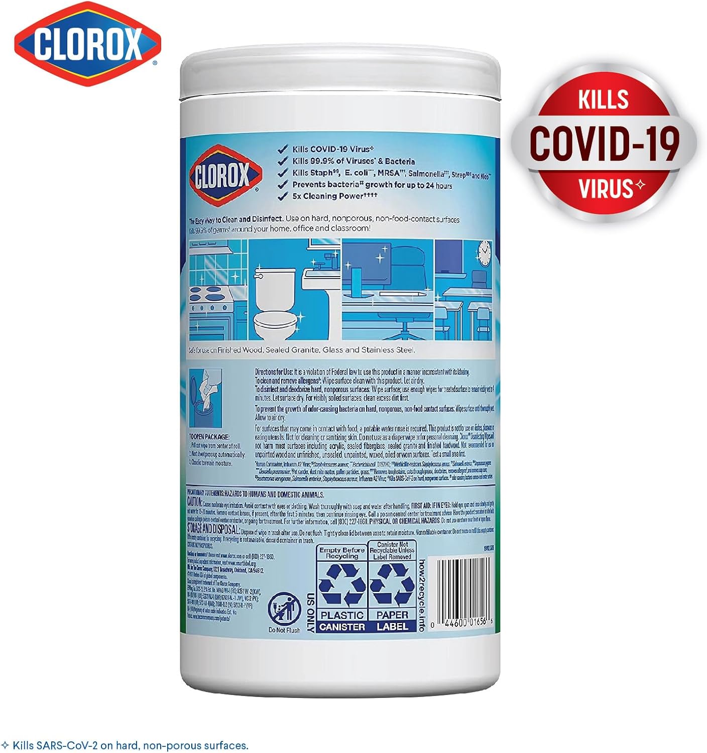Clorox Disinfecting Wipes, Bleach Free Cleaning Wipes - Fresh Scent, 75 Count