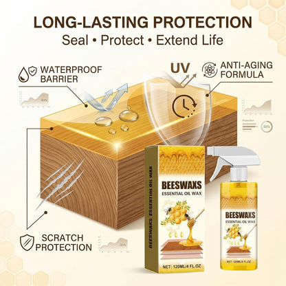 Natural Beeswax Repairing And Care Spray, Beeswax Wood Polish, Bees Wax Furniture Polish And Cleaner, Beeswax Spray, Restores Shine & Removes Scratches, For Wood, Furniture (1PC)