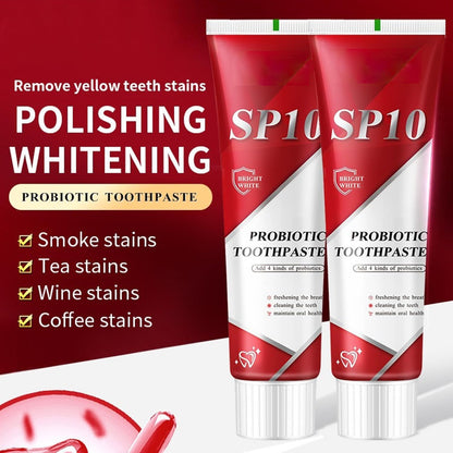SP-10 Probiotic Toothpaste, SP-10 Ultra Whitening Deep Cleaning Care (2pcs)