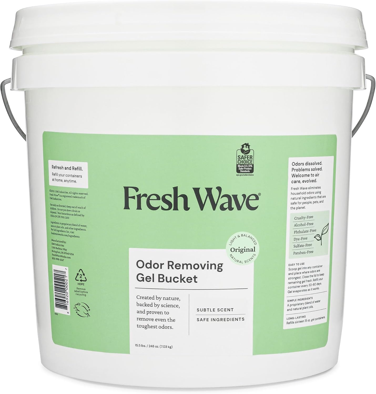 Fresh Wave Odor Removing Gel, 7 oz., Pack of 3 - Odor Absorbers for Home, Safer Odor Relief, Natural Plant-Based Odor Eliminator, Every 7 oz. lasts 15-30 Days, For Cooking, Trash & Pets