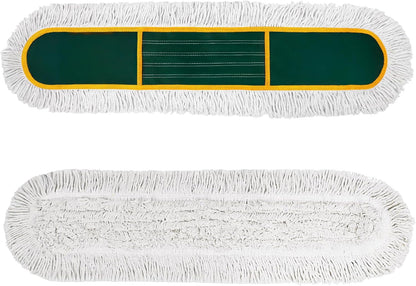 36” Commercial Duster Mops, Extra Large Floor Duster with 2 Replacement Pads, 60” Long Handle Heavy Duty Industrial Wet&Dry Flat Mop for Hardwood Floors, Marble, Laminate, Tile, Concrete, Garage