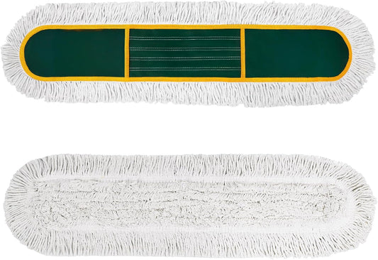 36” Commercial Duster Mops, Extra Large Floor Duster with 2 Replacement Pads, 60” Long Handle Heavy Duty Industrial Wet&Dry Flat Mop for Hardwood Floors, Marble, Laminate, Tile, Concrete, Garage