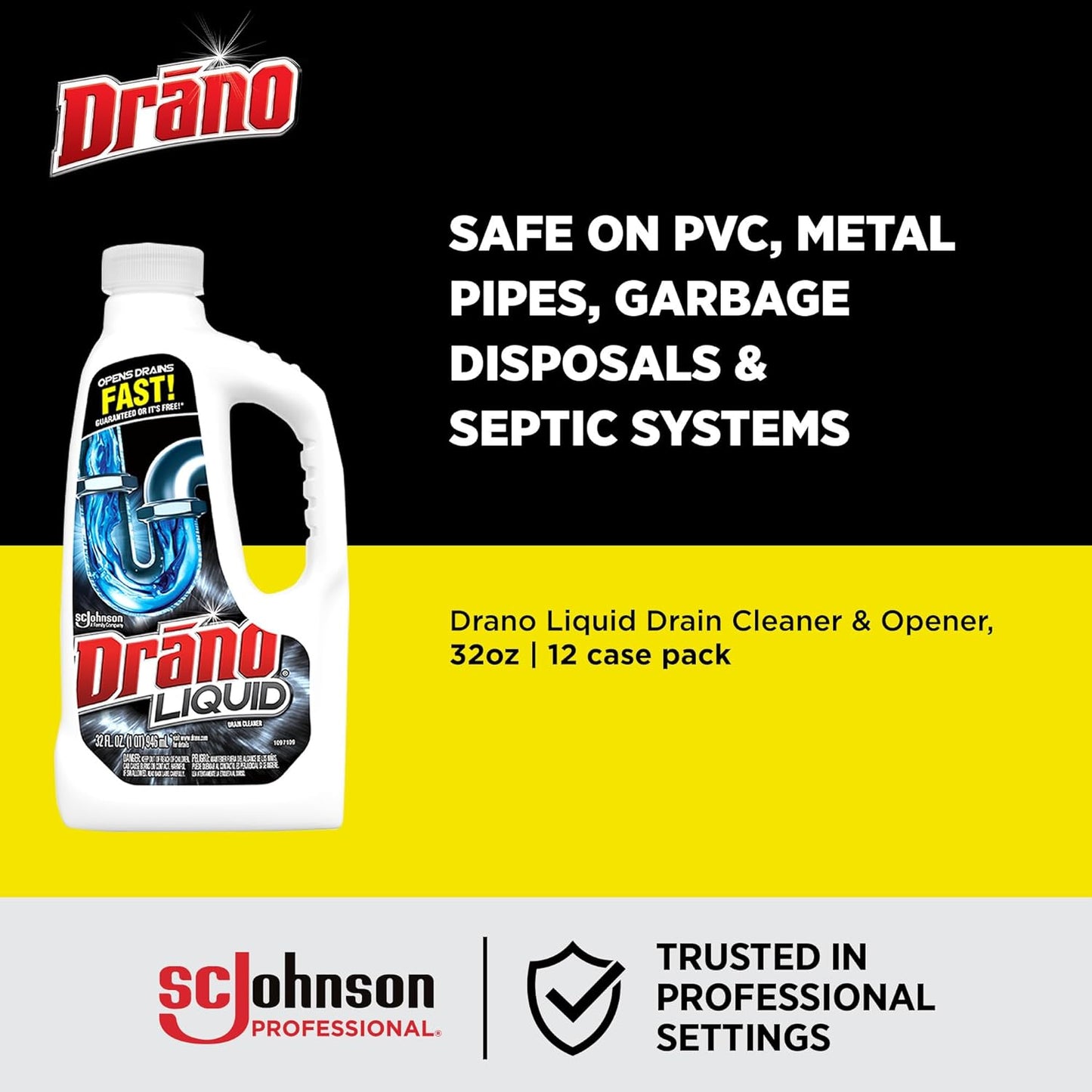 Drano Liquid Clog Remover, Regular Formula - 32 oz - 2 pk