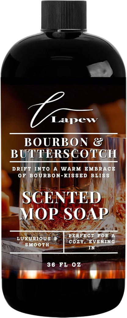 Lapew Santal Scented Mop Soap - Luxury Floor Cleaner Concentrate for Mopping Tile, Laminate, Vinyl & Hardwood | Streak-Free, Low-Foam | 36 oz - Colors A
